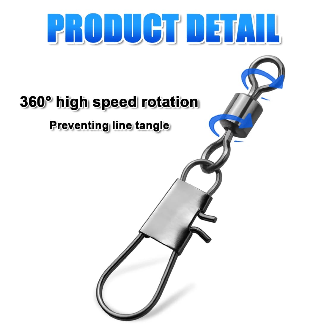 FishTrip Fishing Swivel Snap - Connecteur Rapide Acier Inoxydable pour Changement de Leurres Instantané