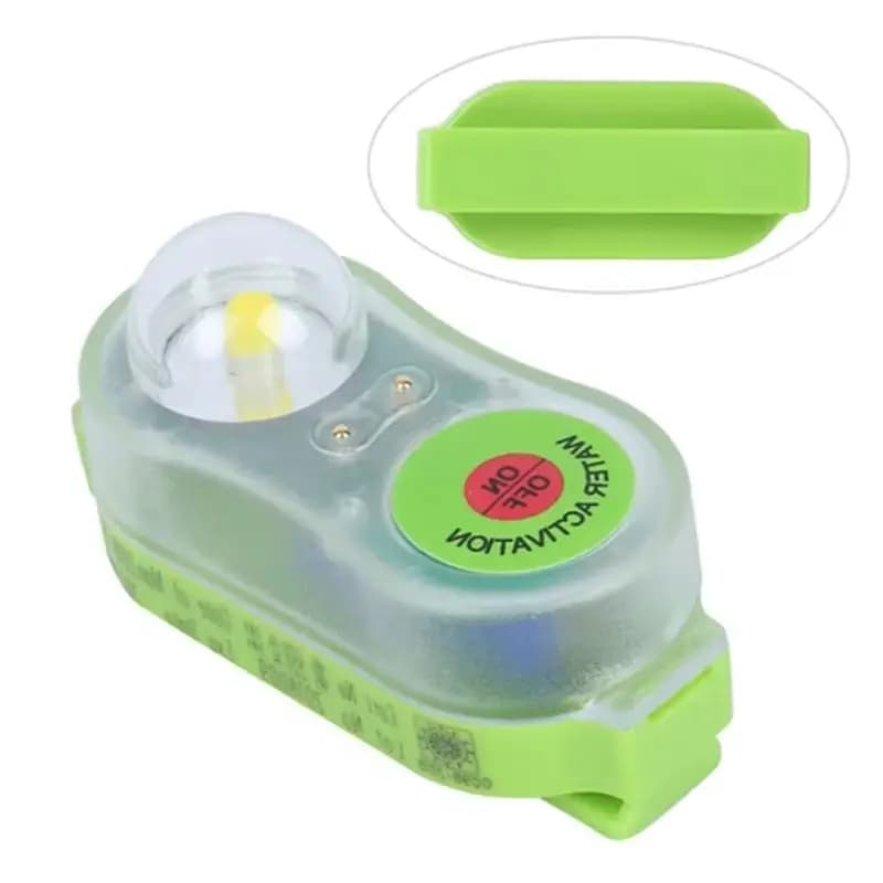 Lampe LED pour gilet de sauvetage étanche activation eau mer adulte sécurité pêche bateau survie