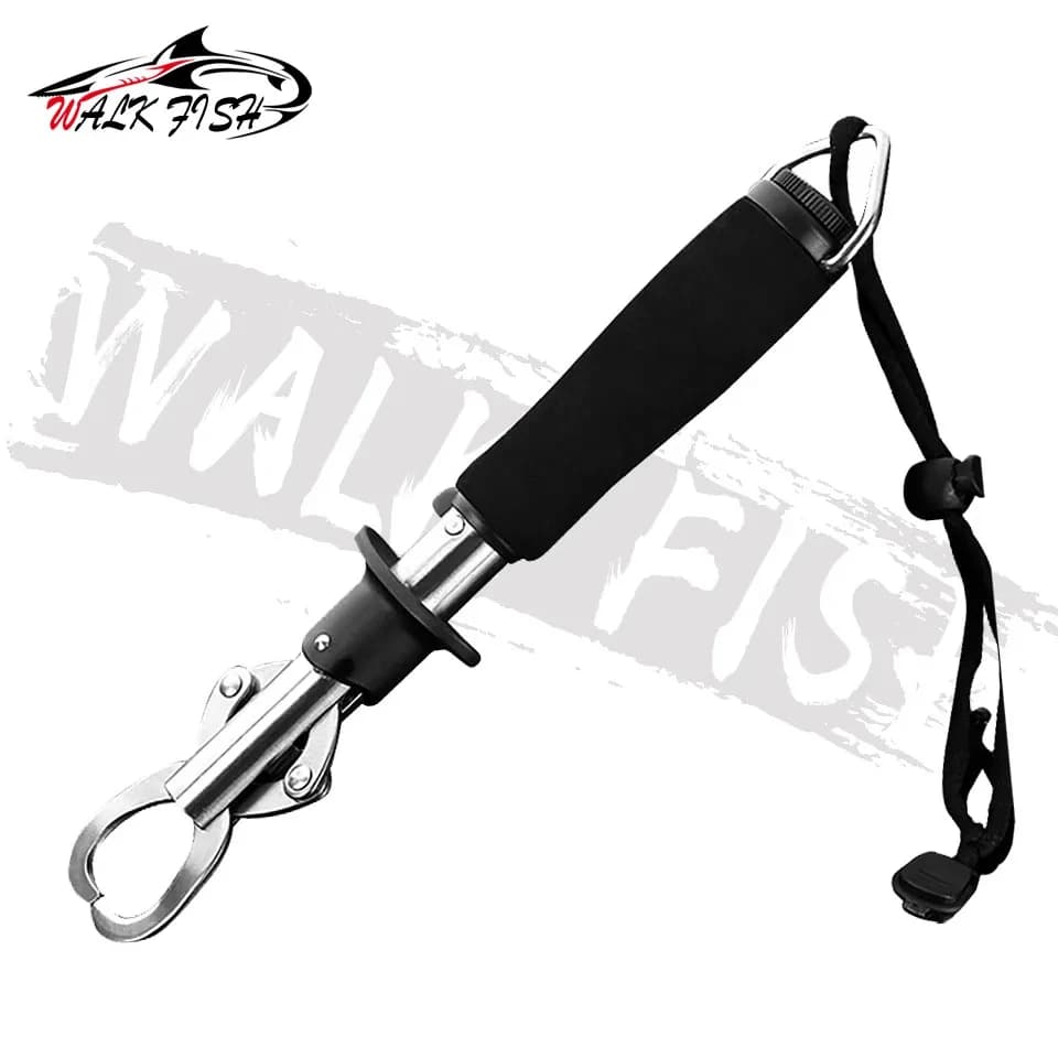 Pince de contrôle poisson WALK FISH acier inox - Pince préhension avec balance et règle intégrées clip pêche