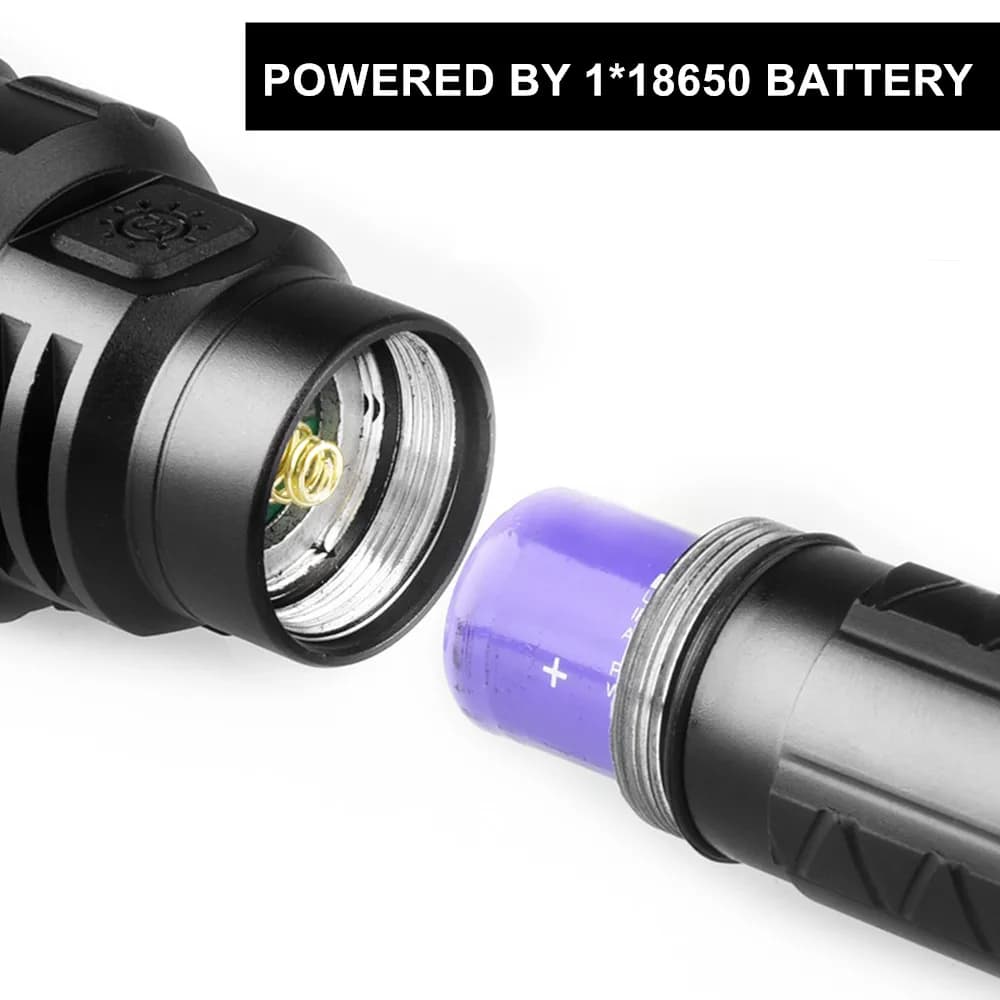 Lampe torche tactique LED rechargeable étanche pour reconnaissance nocturne et pêche