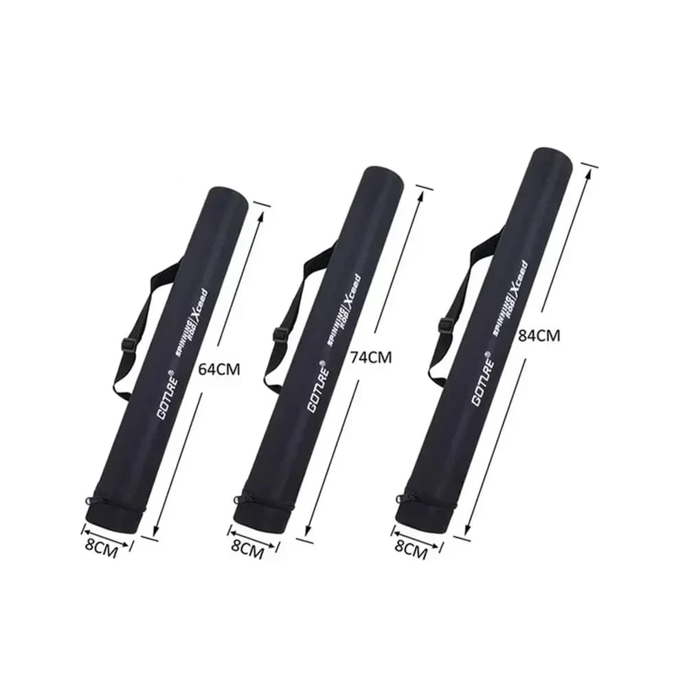 Tube rigide de protection pour canne à pêche Goture portable 64-150cm étui de transport pêche extérieur