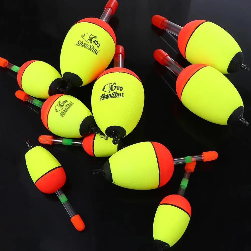 Flotteurs lumineux EVA 2 pièces pour pêche en mer - Bouchons luminescents appâts roche pêche nocturne
