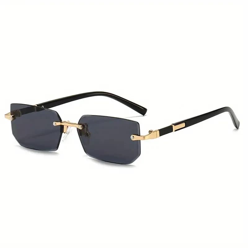 Lunettes de soleil sans monture rectangulaires pour pêche voyage - Modèle tendance femme homme été