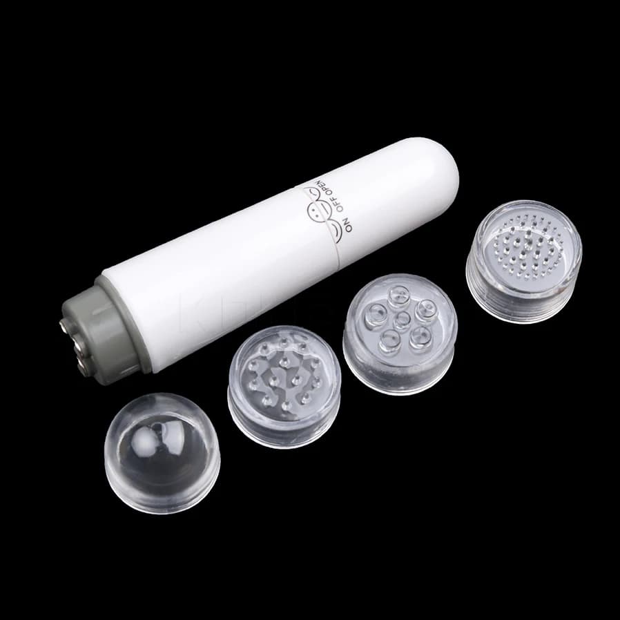 Stylo massant électrique portable 4 têtes - Massage facial et oculaire pour détente après pêche