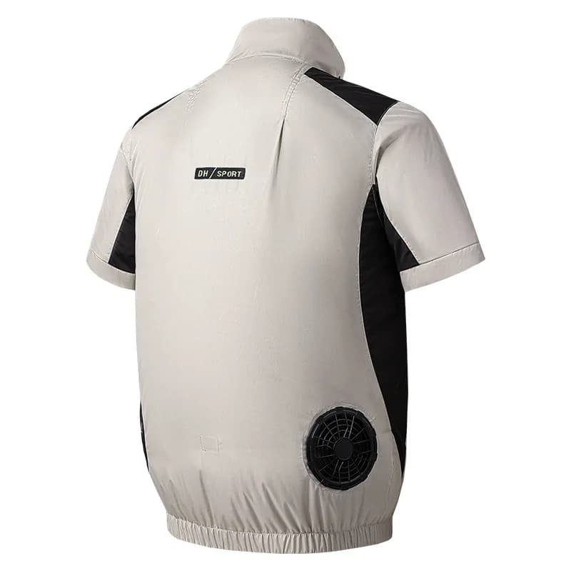 Gilet rafraîchissant USB pêche été ventilation 13h outdoor travail manches courtes portable