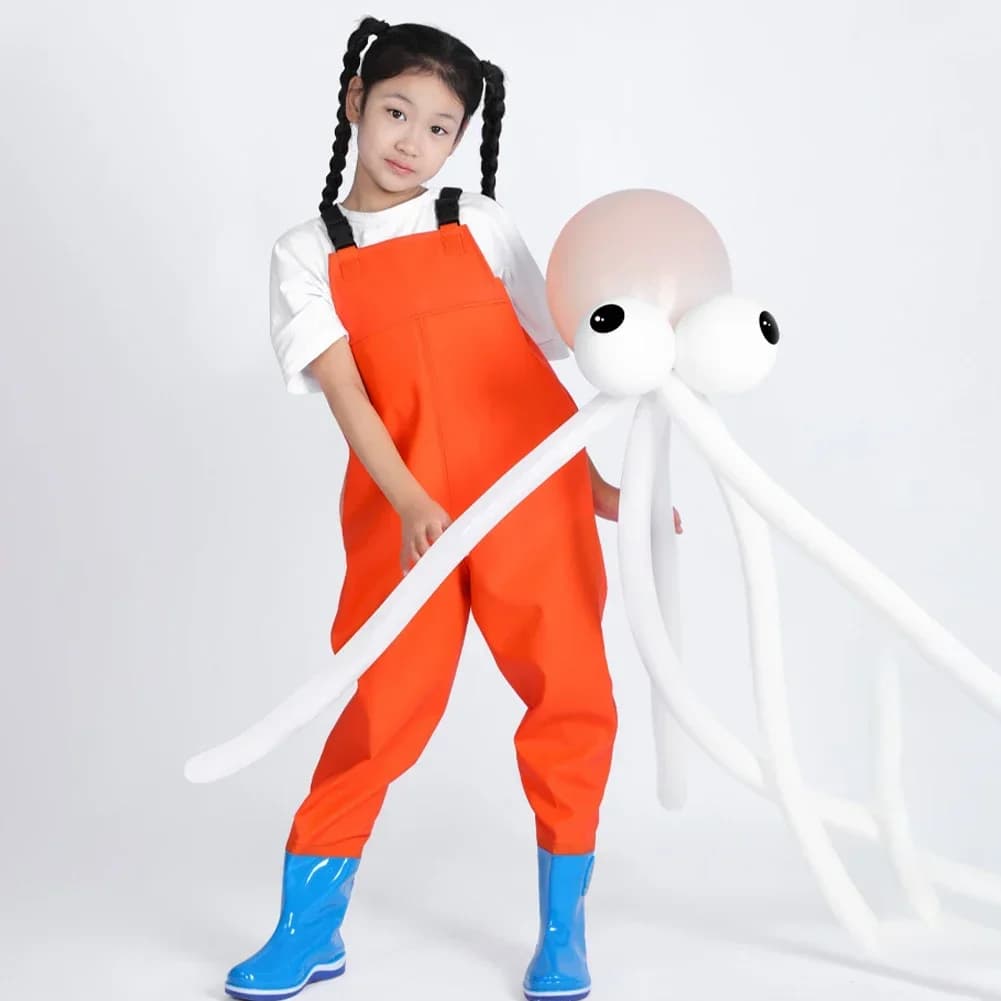 Waders pêche enfant 2024 PVC bottes intégrées imperméables séchage rapide combinaison chasse pêche
