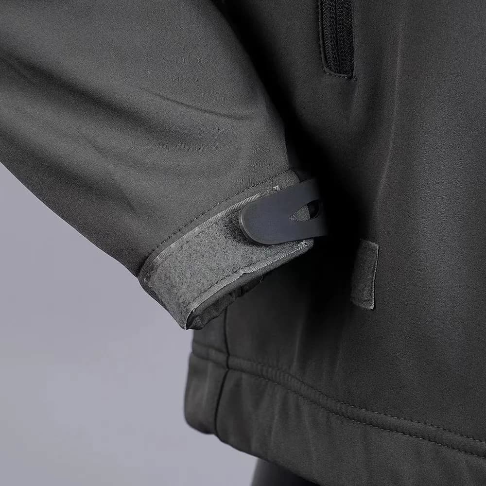 Veste softshell tactique homme imperméable à fermeture éclair pour pêche hivernale et chasse