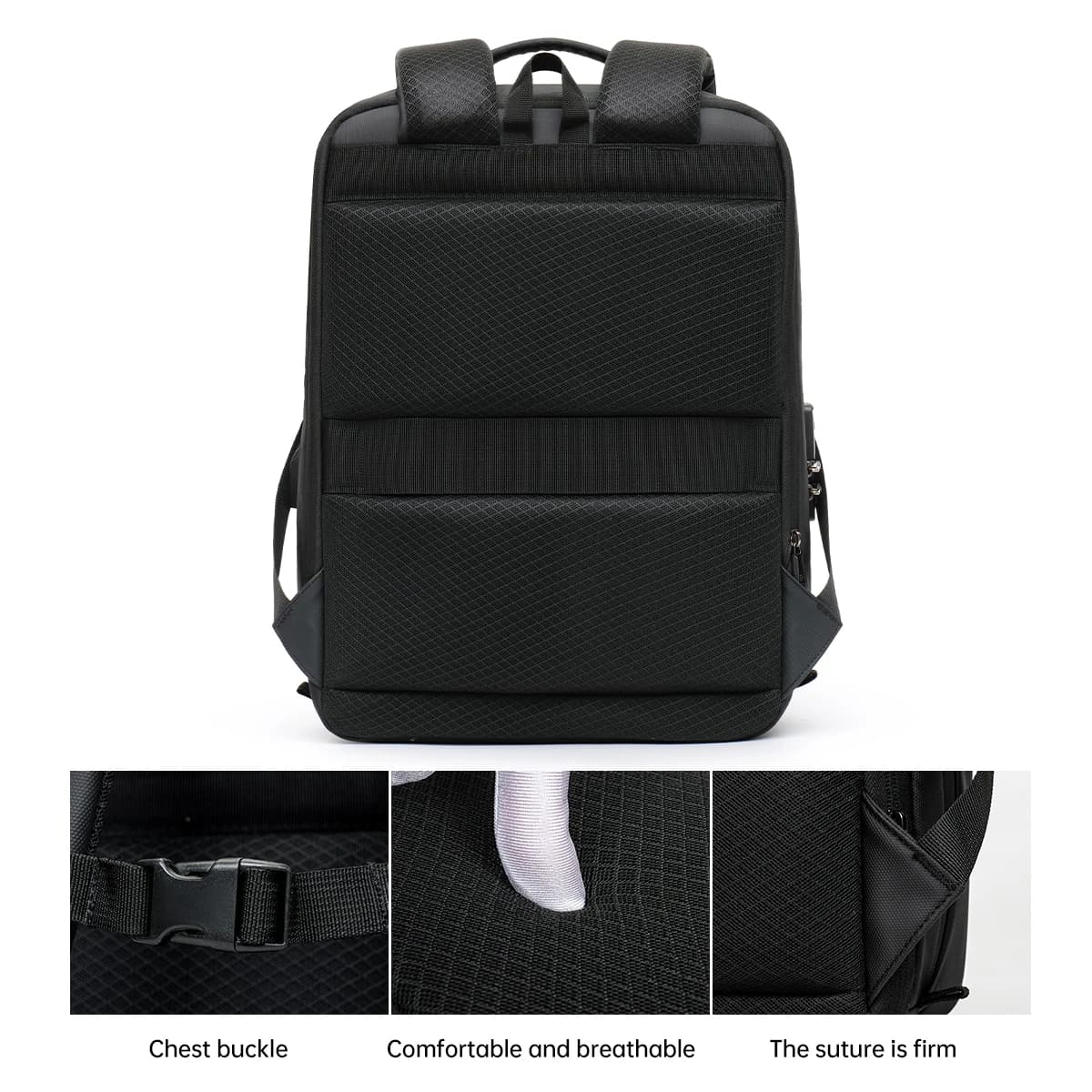 Sac à dos homme extensible pour ordinateur grande capacité voyage d'affaires bagage coque rigide e-sport
