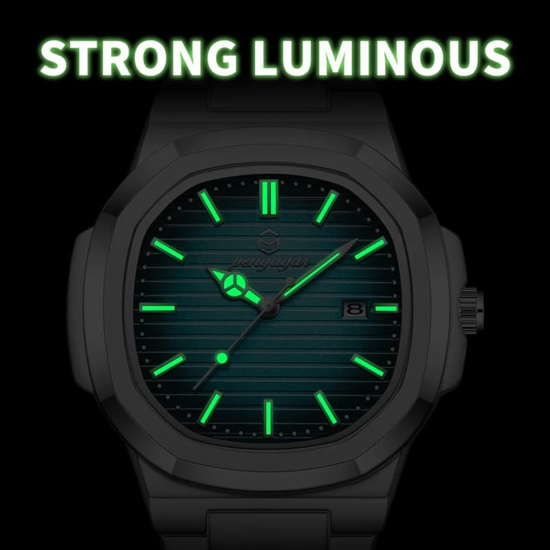 Montre militaire homme luxe 2026 étanche luminescente date semaine acier inoxydable boîte cadeau