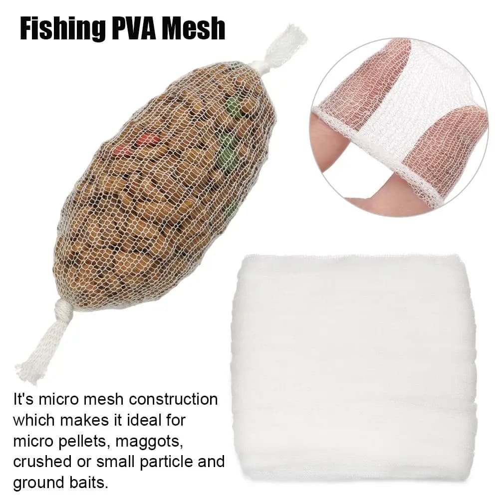 Sachet soluble PVA amorce carpe pêche au feeder enveloppe leurre mesh outils pêche rechargeable