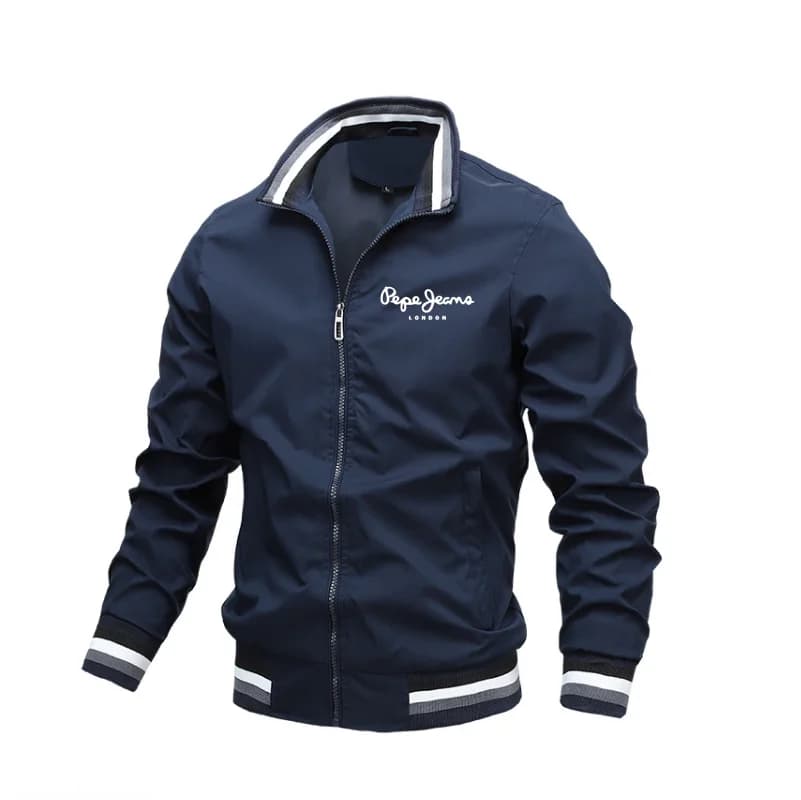 Veste bomber homme pêche waterproof col montant sport outdoor automne hiver pêche tous temps