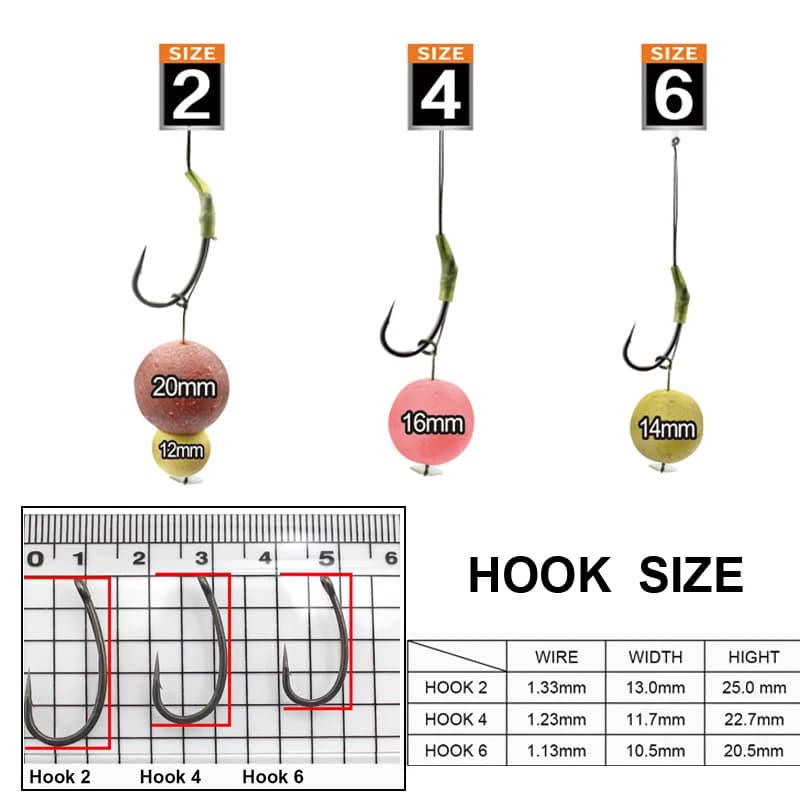 Montages hair rig prêts à l'emploi pour pêche carpe avec sections soft hook link et booms loop combi