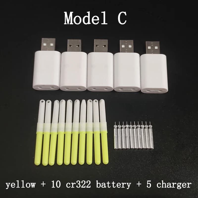 10 pièces lot lumière électrique pour flotteur de pêche nocturne avec pile CR322 accessoire LED starlight