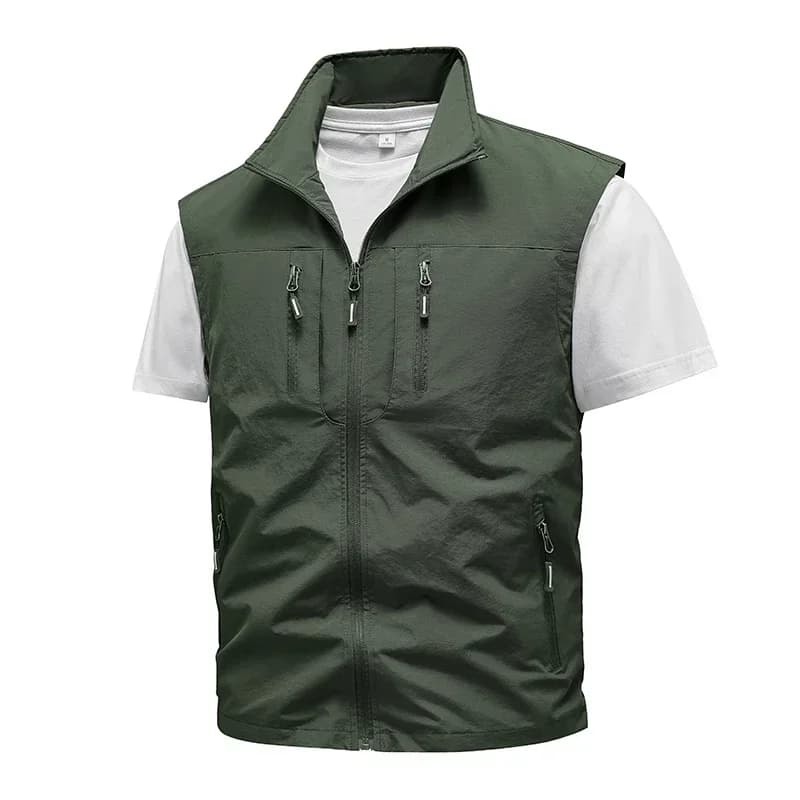 Gilet pêche randonnée été homme photographe maille sans manches poches outils 5XL pêche