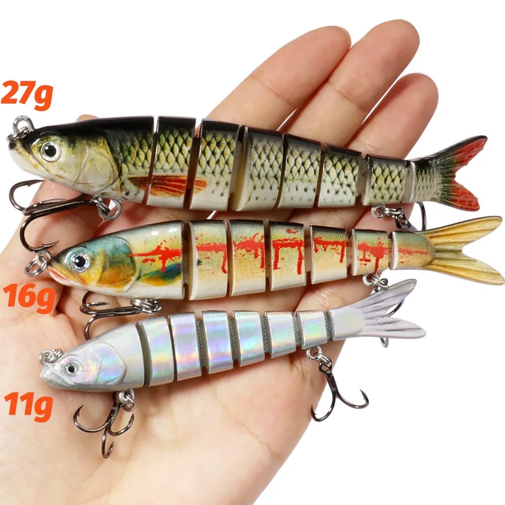 Leurre dur GOBAIT Swimbait multi-joints 11g 16g 27g pêche lent coulant pour carnassiers et carpes