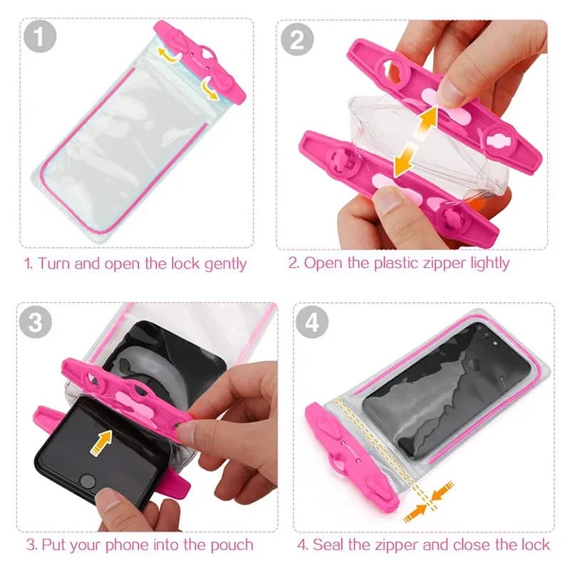 Pochette étanche téléphone 6 pouces plongée natation - Protection waterproof sports nautiques plage ski piscine