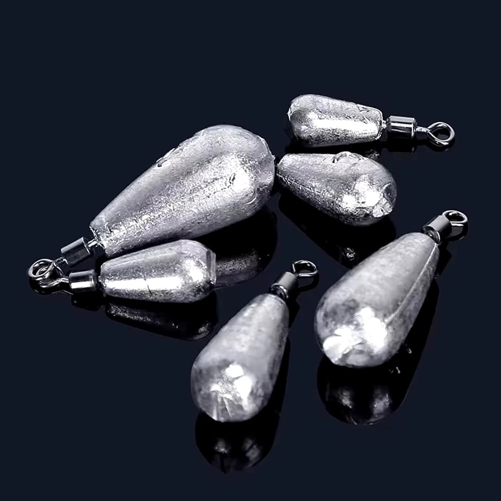Lot de 15 plombs goutte d'eau 3.5g à 20g - Plombages verticaux pour pêche en mer