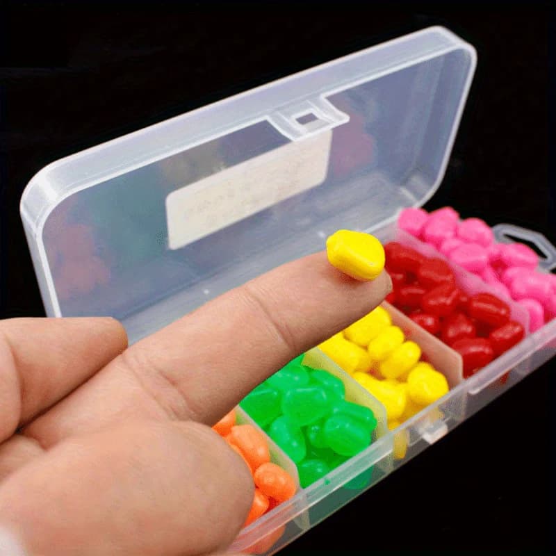 Maïs artificiel flottant et coulant - 100 grains parfumés souples 0.39 pouces pour appâts mobiles carpe