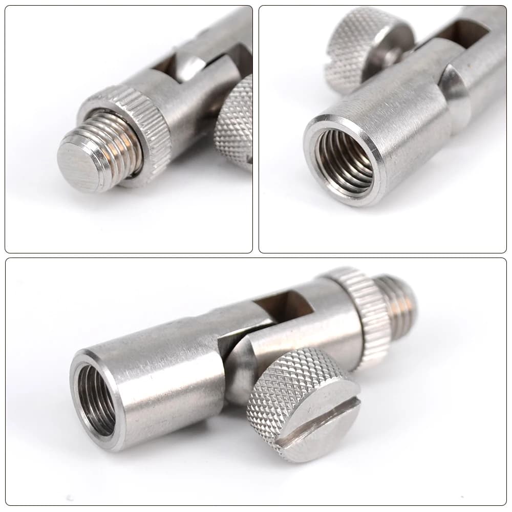 Adaptateur d'angle en acier inoxydable pour support de canne - accessoire carpe fishing