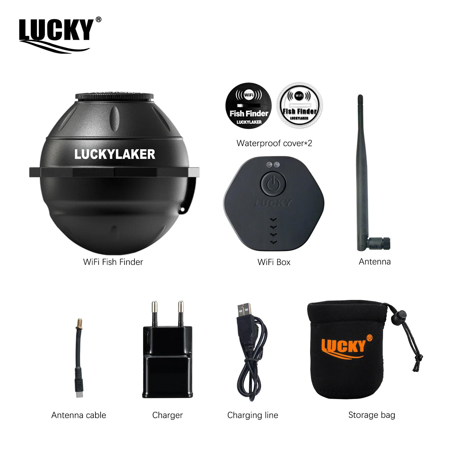 Fish Finder WiFi LUCKY FF916 120m portée 45m profondeur compatible iOS Android sans fil