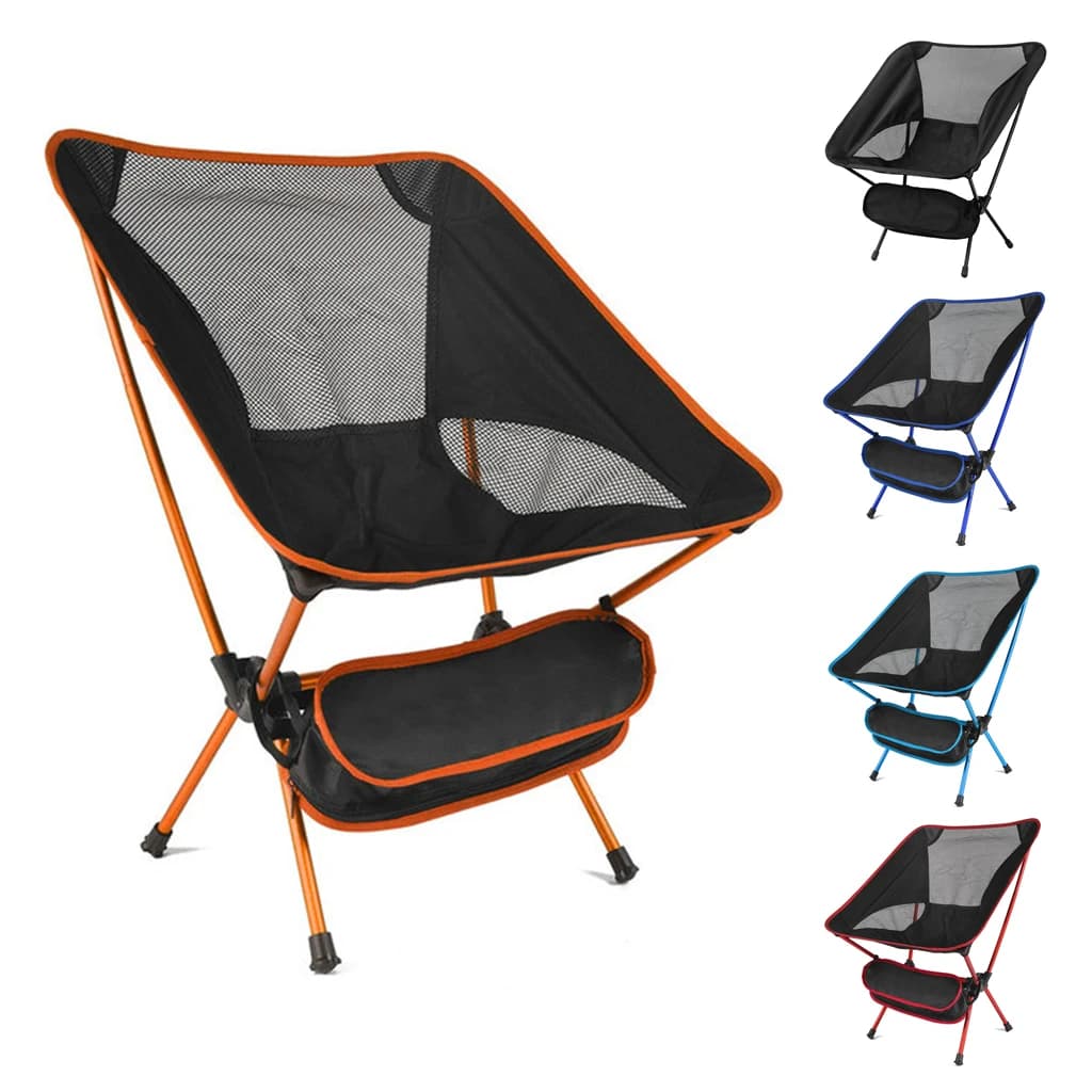 Siège lune pliant aluminium ultraléger - Chaise pêche camping portable jardin BBQ extérieur