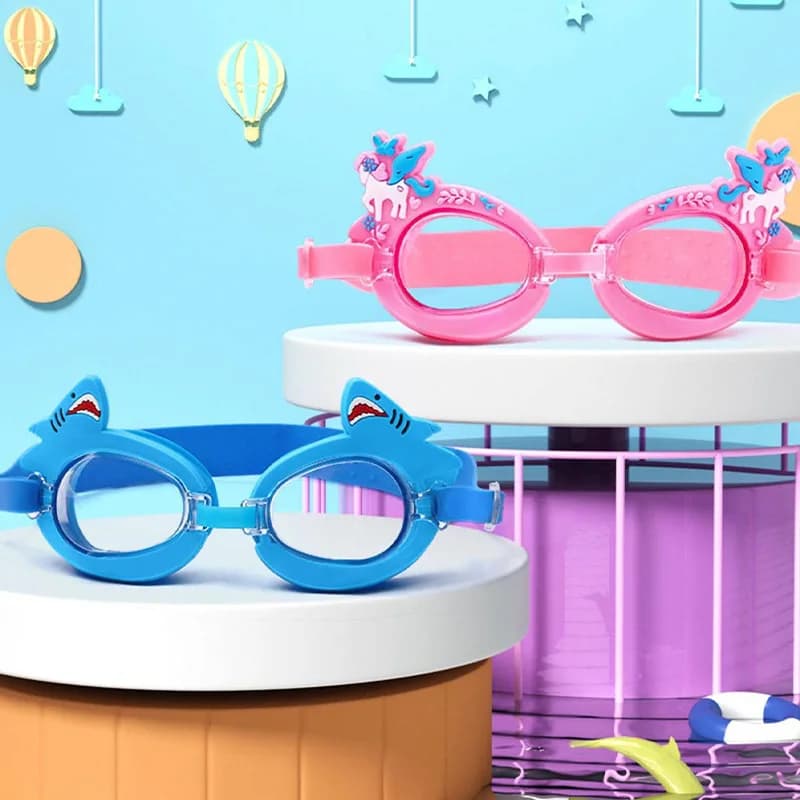 Lunettes de natation enfants licorne colorées anti-buée réglables étanches piscine
