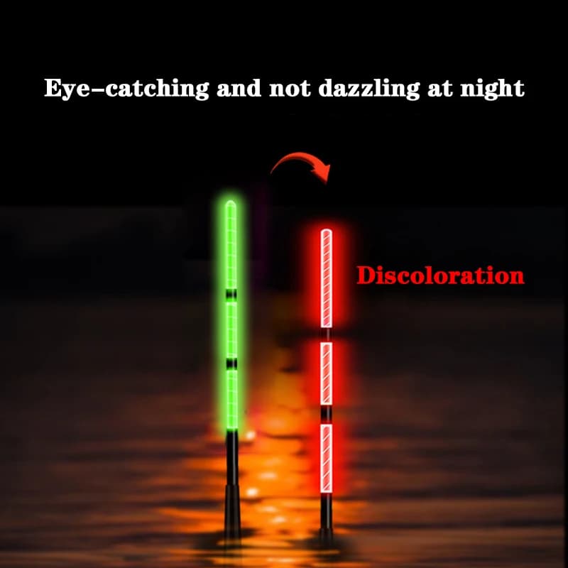 Flotteur électronique court LED lumineux avec capteur gravité et queue nuageux pour pêche
