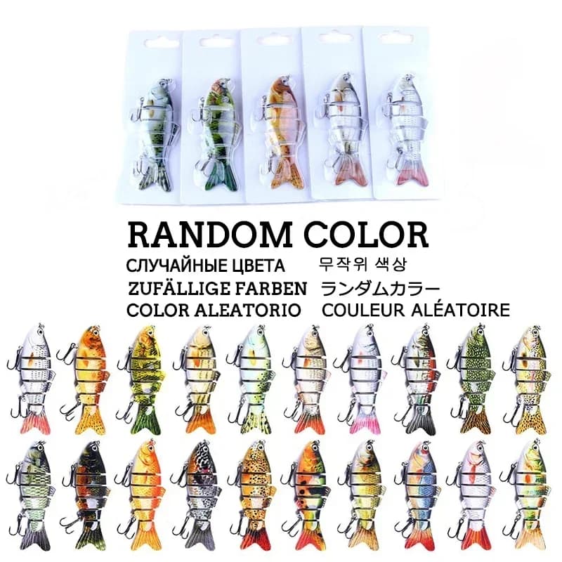 Leurre multi-articulé 6 segments coulant 10cm/17.5g pour pêche au swimbait wobblers crankbait - Appât dur