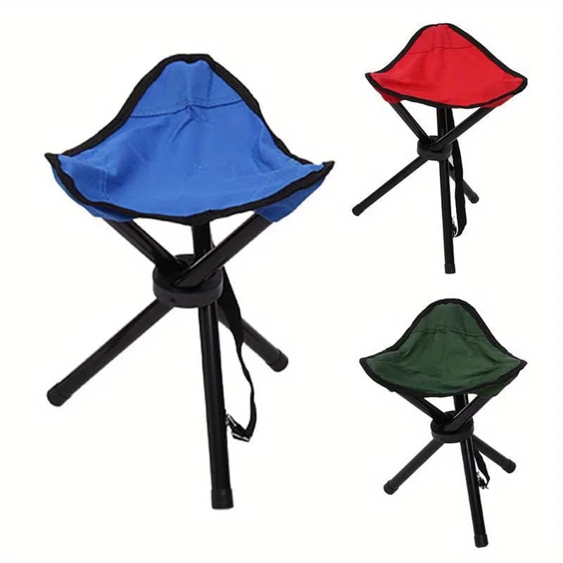 Tabouret trépied pliant compact 3 pieds pour pêche, camping et activités outdoor léger