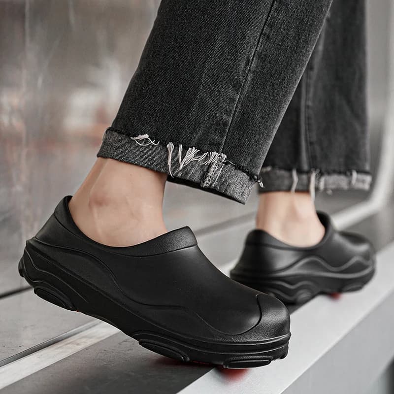 Nouveau set chaussures cuisine pêche 2024 - Bottes chef imperméables antidérapantes huile pour pêcheurs