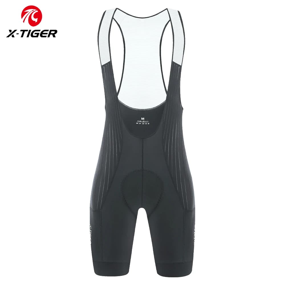 Short de cyclisme longue distance X-TIGER homme avec mousse haute densité - Rembourrage 5 cm et grip