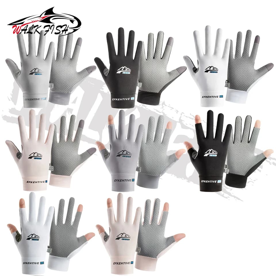 Gants doigts libres protection UV pêche navigation - Sports nautiques randonnée aviron paddle