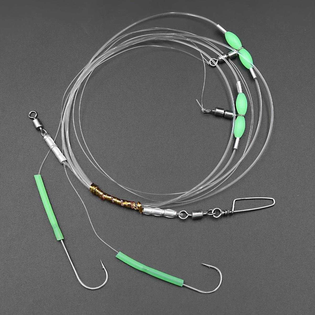 Montage pêche mer pré-monté ZYZHE flapper rigs pour surfcasting plie et poisson plat plage