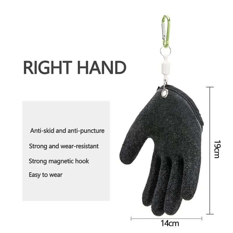 Gant professionnel pêche latex chasse protection anti-perforation antidérapant pêcheur main gauche droite