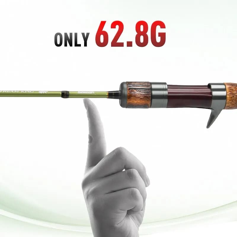 Canne ultralégère Kingdom 3 sections carbone MF action pour truite et brochet, canne de voyage UL L
