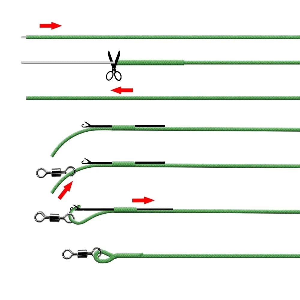 Ligne plombée Hirisi 35LB 7m pour pêche à la carpe, bas de ligne et montage hair