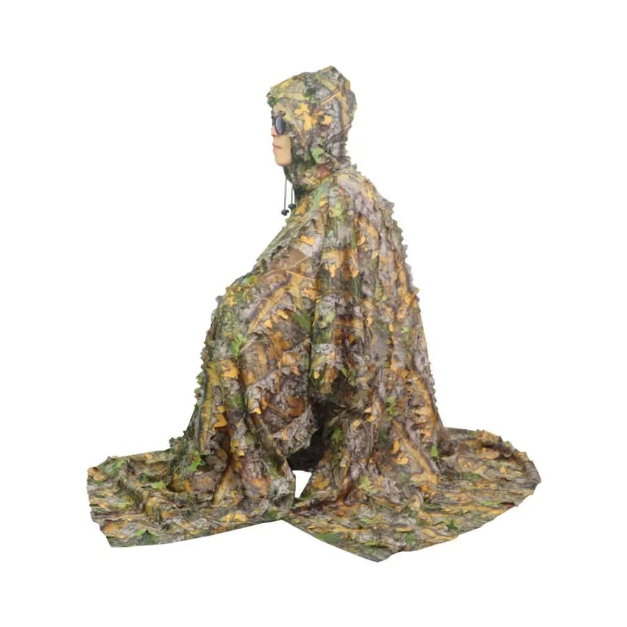Combinaison Ghillie 3D feuilles camouflage jungle pêche chasse tir jeunes adultes motif feuillage