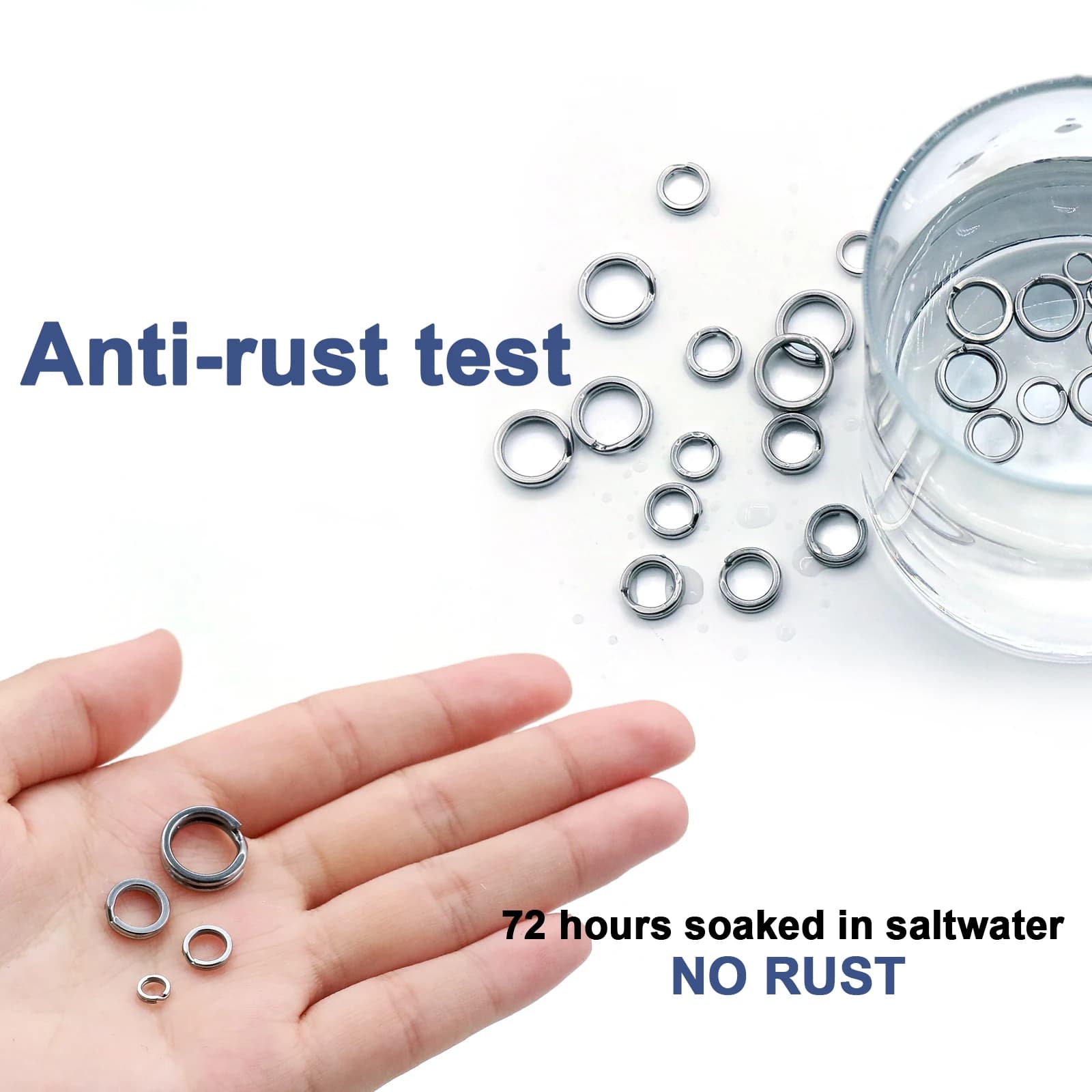 Anneaux split rings 9KM 30pcs inox pour leurres et montages - Connecteurs pêche mer et eau douce