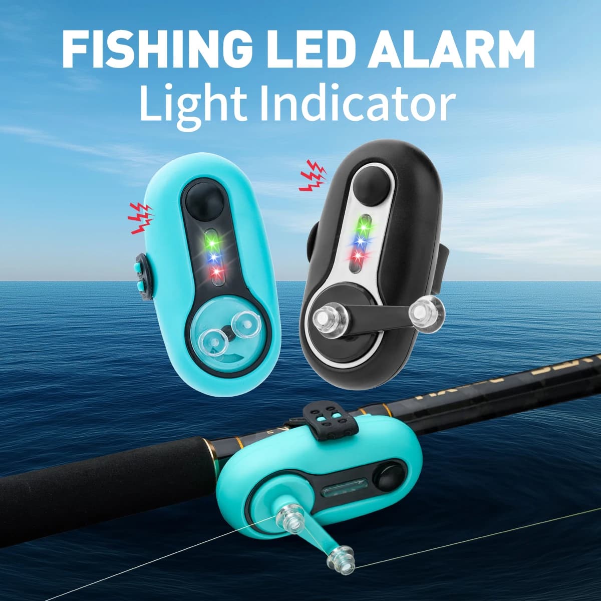 Alarme électronique de pêche surf casting avec buzzer et indicateur sonore pour détecter les touches en mer