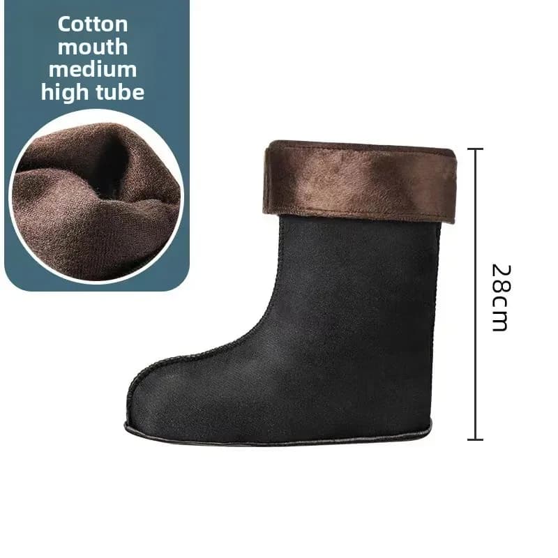 Chaussettes chaudes intérieures pour bottes de pluie homme - Protection genoux contre le froid hiver