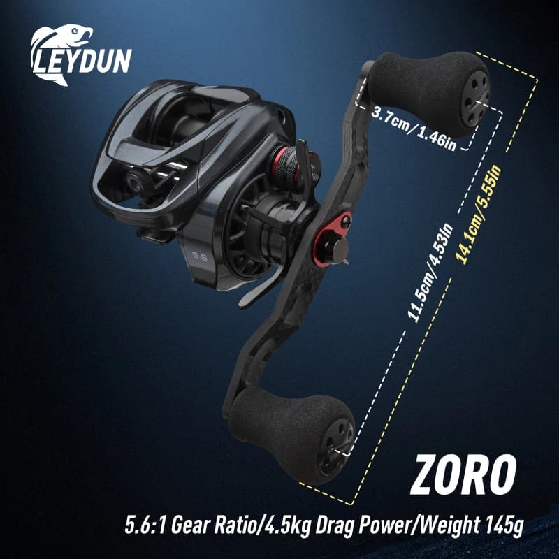 LEYDUN ZORO Baitcasting Fishing Reels 145g Ultra Light Alunminum alloy Body 10+1
