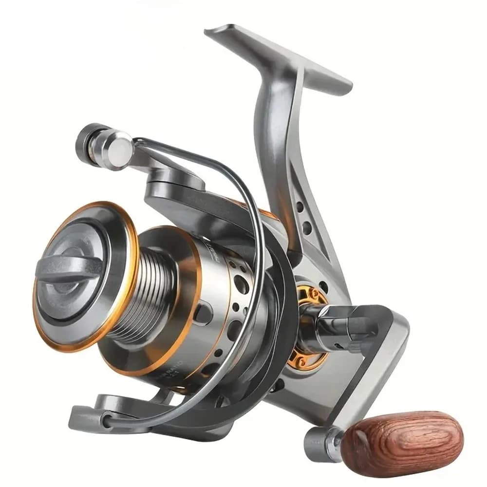 Moulinet spinning série DC 1000-7000 ratio 5.2:1 frein 26lb bobine CNC métal eau douce mer