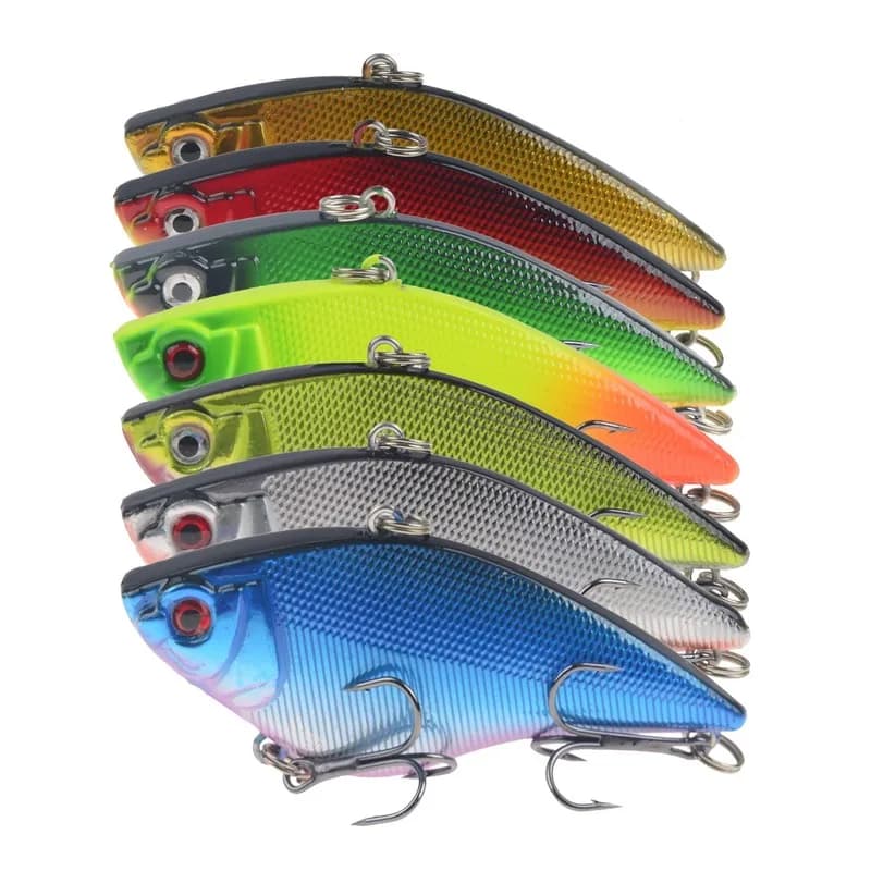 Leurre de pêche VIB dur 7cm 16g pour brochet perche, appât artificiel avec hameçons triple