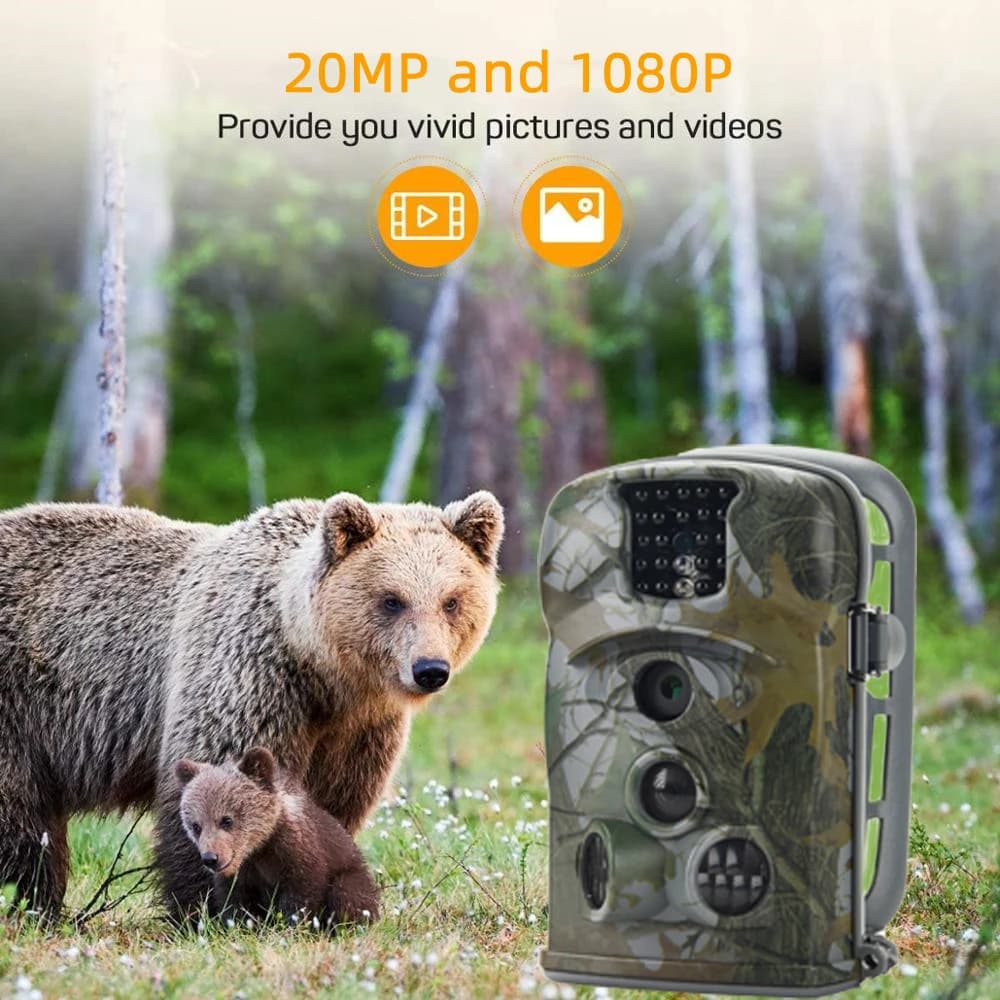 Caméra chasse Suntek HC5210A 20MP 1080P capteur infrarouge étanche pour capture mobile faune