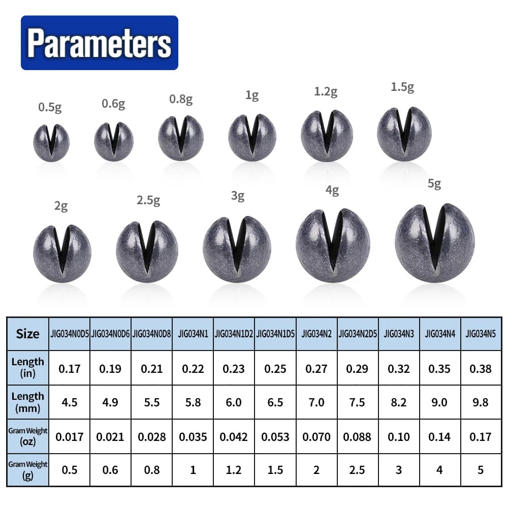 50 plombs mordeurs multi-poids 0.5g-5g pour pêche en mer accessoires montages plombées