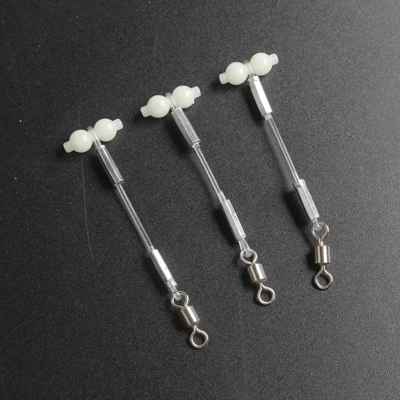 5 supports luminescents pour bas de ligne avec gourde pivotante, accessoires pêche en mer DIY et