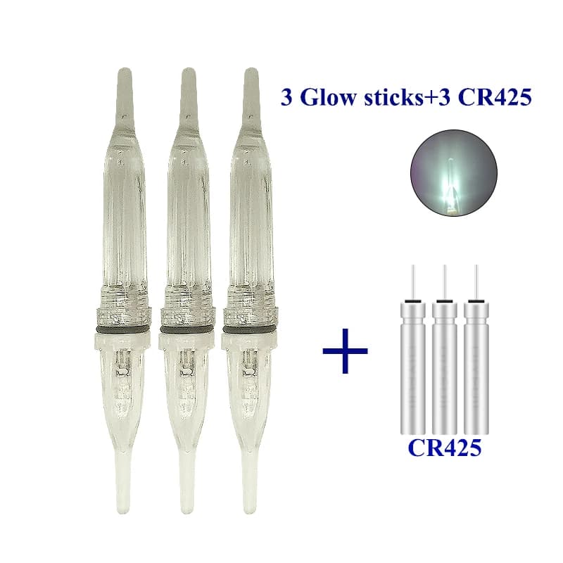 3 bâtons lumineux de pêche électroniques 3CR425, appâts luminescents colorés pour la pêche en mer