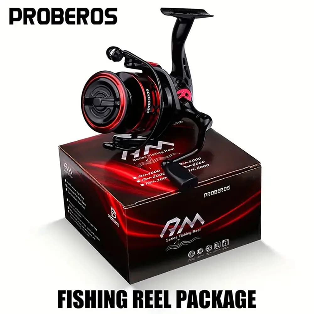 Moulinet PROBEROS ratio 5.2:1 frein 9KG - Bobine métal 1000-6000 pour accessoires pêche