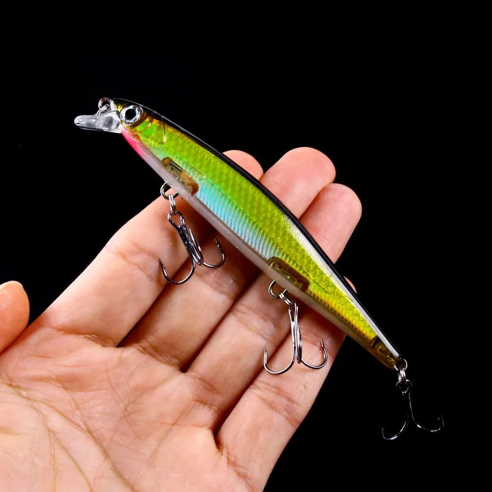 Leurre dur suspendu Wobbler Minnow 11cm 13g pour brochet sandre et perche, appât crankbait leurre de pêche