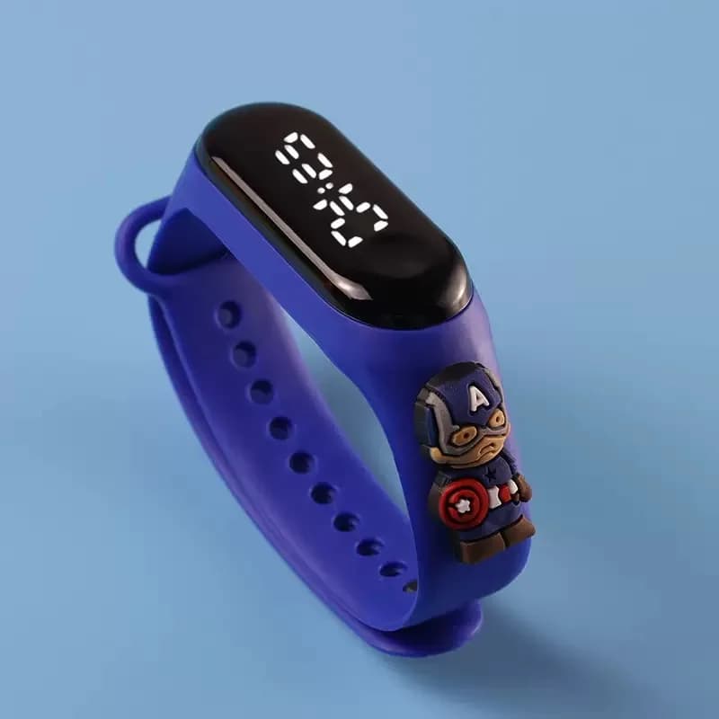 Montre enfants Disney Mickey électronique étanche bracelet LED tactile - Montre fille sport fashion
